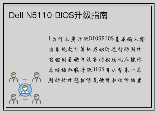 Dell N5110 BIOS升级指南